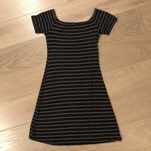 Navy Striped T-shirt Dress
